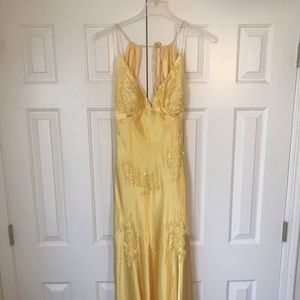 Yellow Satin Gown